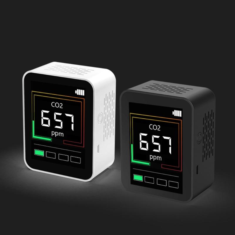 Professional Air Quality Monitor CO2 Detector Real-Time Reading Multifunctional Air Pollution Tester for Greenhouse