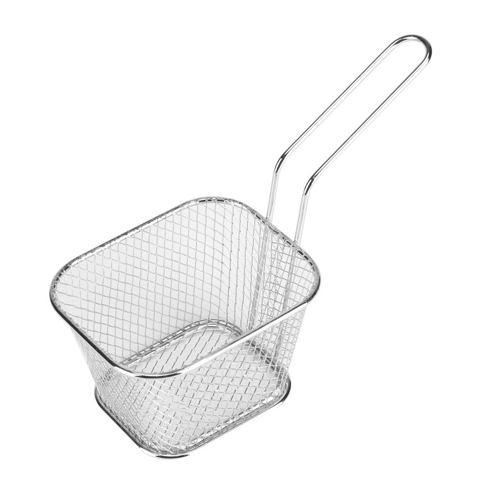 Small Gold Metal Baskets for Serving Chips Fryer Cooking Tool