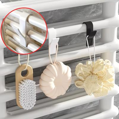 Köks Badrum Hängare Klämmor Förvaringshyllor Vit Svart Hängare Uppvärmd Handdukssradiator Stång Kläder Halsduk Hängare Krokar Hållare