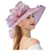 Elegante Cappello a Cilindro in Organza (Cappello da banchetto/cappello da sole), Adatto per Vacanze al Mare, Fotografia di Viaggio e Abbinato ad Abbigliamento Formale