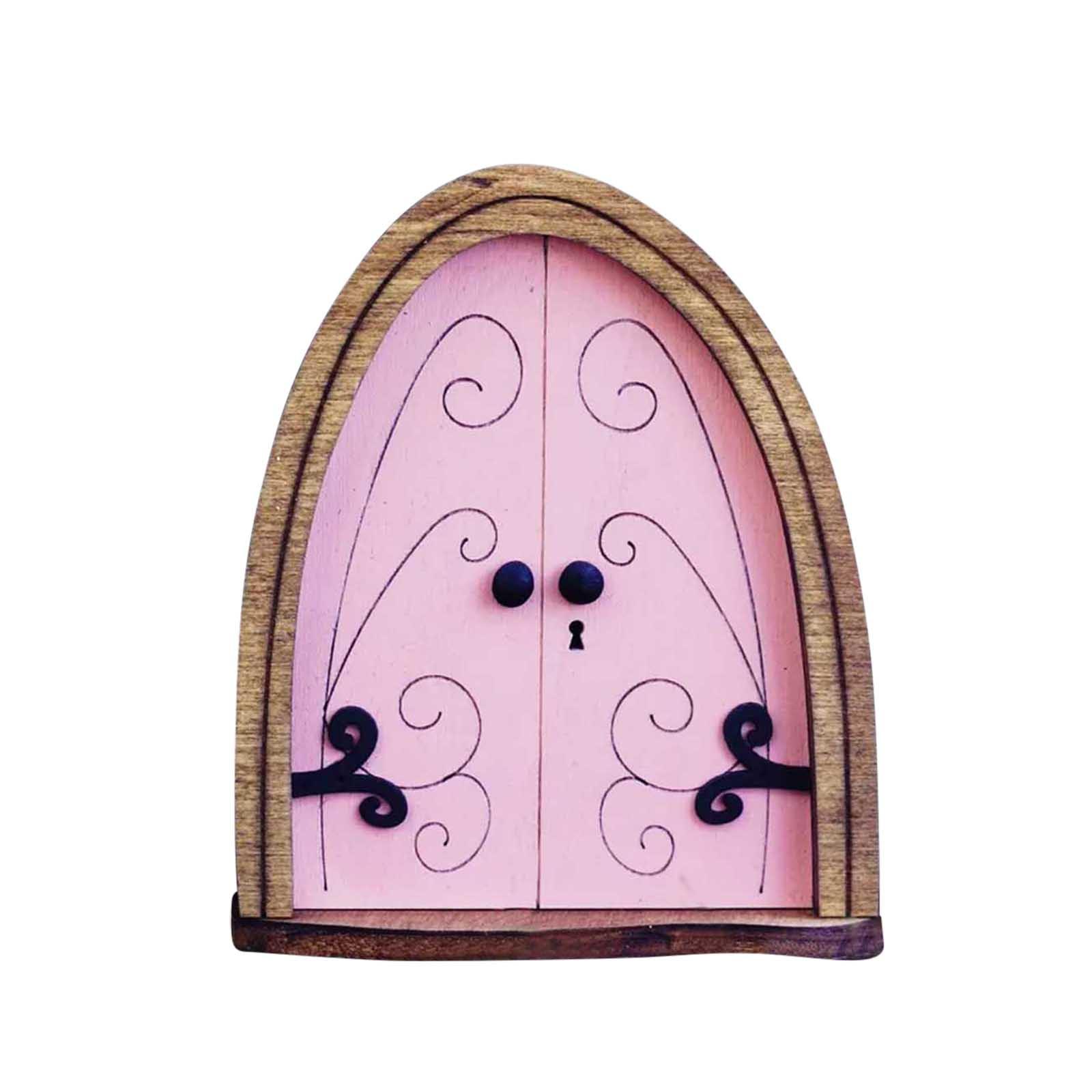 

Fairys Doors For Trees Outdoor Miniature Fairys Door For Tree Decoration Fairys Garden Аксесуари One Size рожевий