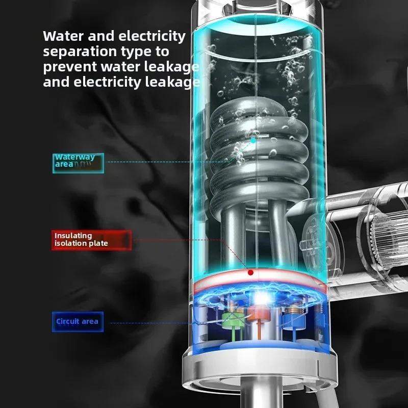 Electric Water Heater 220V Kitchen Faucet Tankless Instant Heating Water Tap Flowing Heated Mixer Digital Display