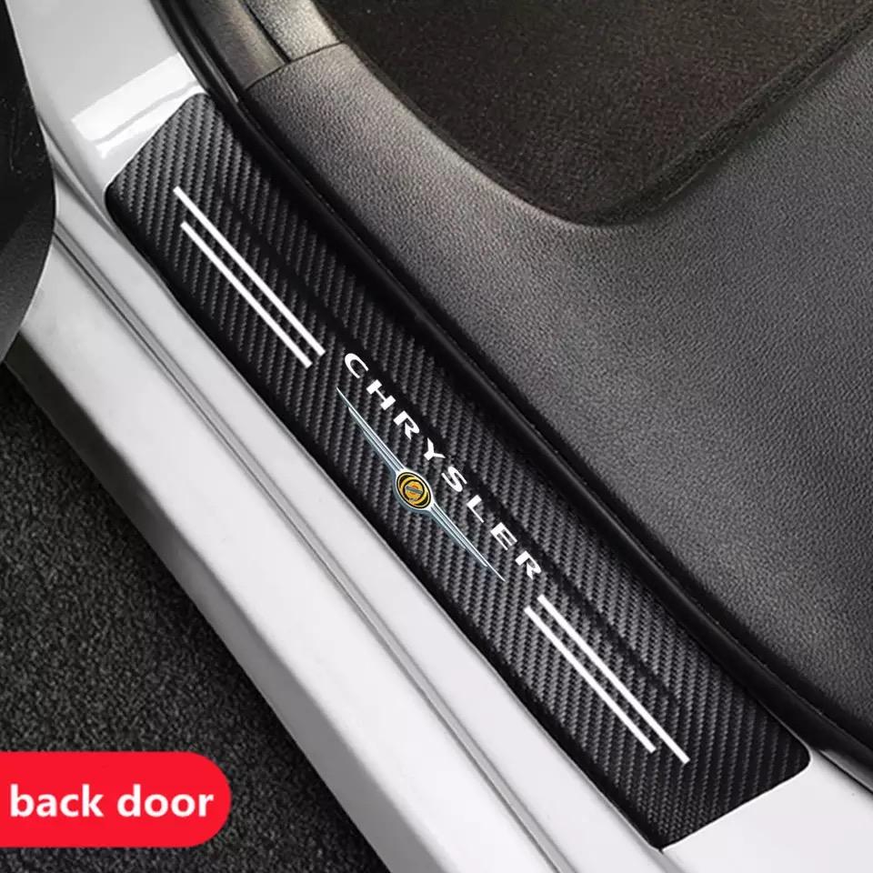 4 sztuk listwa progowa do samochodu próg drzwi naklejki dla Chrysler 300c 300 Pacifica 200 Sebring PT Cruiser Car Styling Logo