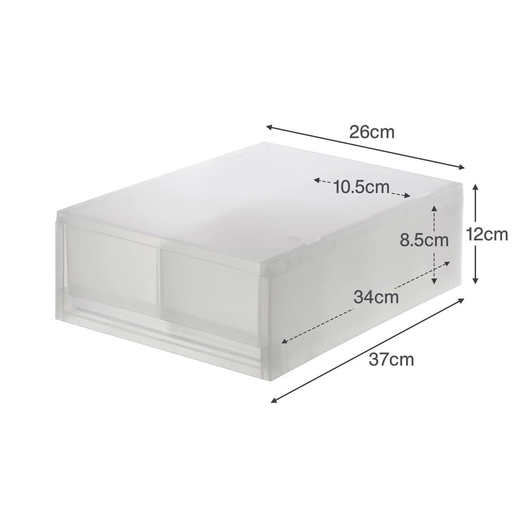 MUJI Polypropylene Small Item Storage 2 83831806 Case, Medium, Drawers,