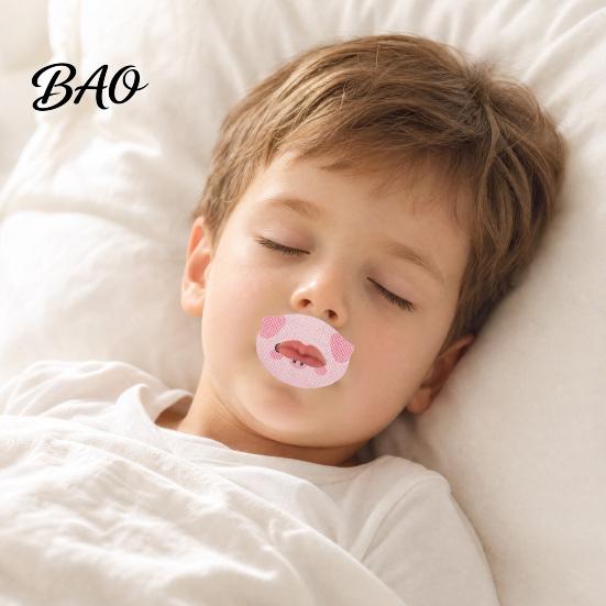 Mouth Closure Strip 30Pcs Cartoon Animal Sleeping Tape for Kids, Keep Closed, Breathable Lip Breathing Correction Patch, Hypoallergenic Anti-Snoring