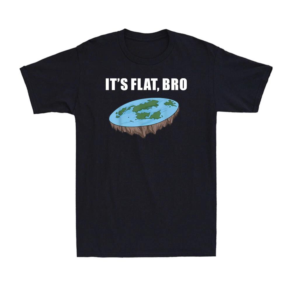 The Earth Is Flat Gifts It's Flat Bro Ice Wall Flat Earth Novelty Men's T-Shirt