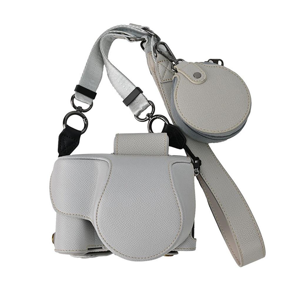 Z50II Palm Print PU Leather Camera Bag Case For Nikon Z50II Battery Opening Protective Cover With Shoulder Strap