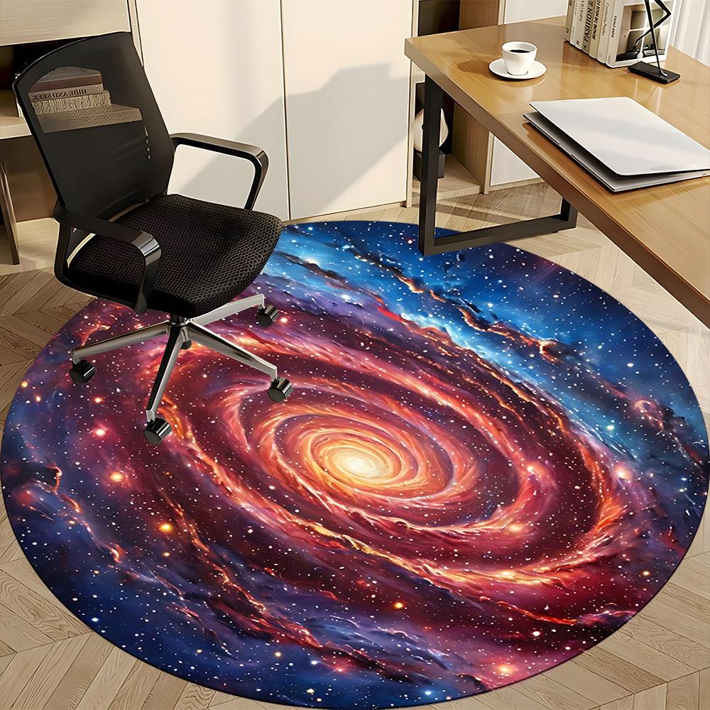 1pc Galaxy Chair Carpet for Office, Non slip, Soft and Durable Office Rug