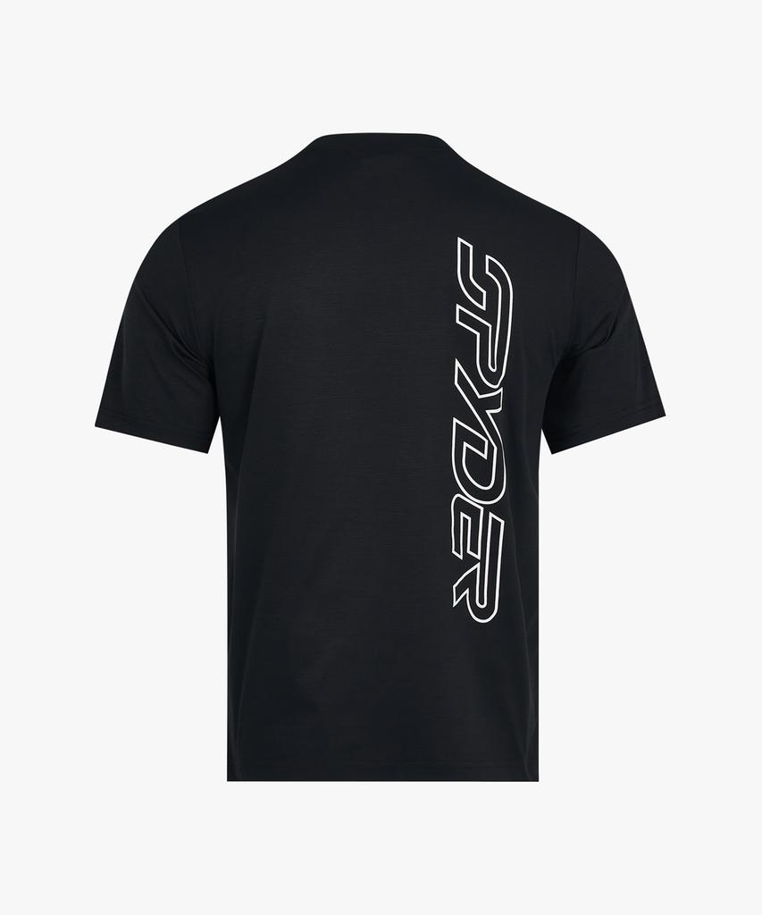 SPYDER Men'S Back Letter Short Sleeve T-Shirt Spkmcnrs301Mblk