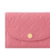 Louis Vuitton Rosalie Logo Embossed Design Leather Wallet Women wallet Magenta M25808