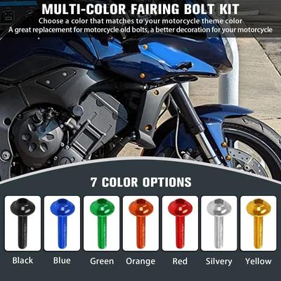 Kit de 195 vis et boulons de carénage pour Suzuki GSXR600 GSXR1000 Hayabusa GSX1300R GSX600F GSX750F SV1000 SV650 TL1000R/S DL650 DL1000