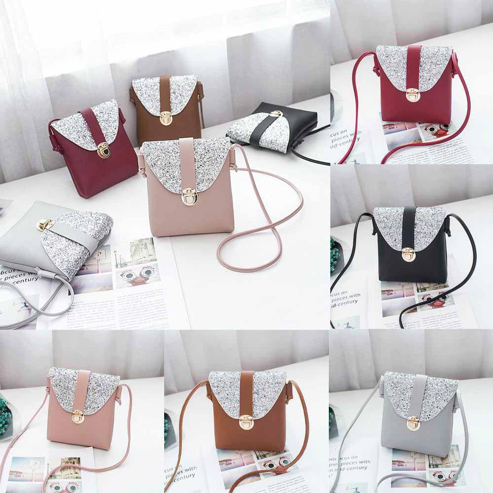 Chic Female Shoulder Bag With Sparkling Sequins And Stylish Compact Design