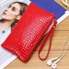 Crocodile Texture PU Phone Wallet Clutch Purse With Zipper Card Holder Makeup Pouch For Shopping Work And Daily Use Women