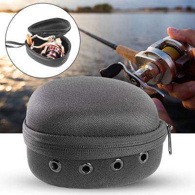 With Drain Hole Zipper Closure Waterproof Drum/Spinning/Raft Reel Fishing Pouch Bag