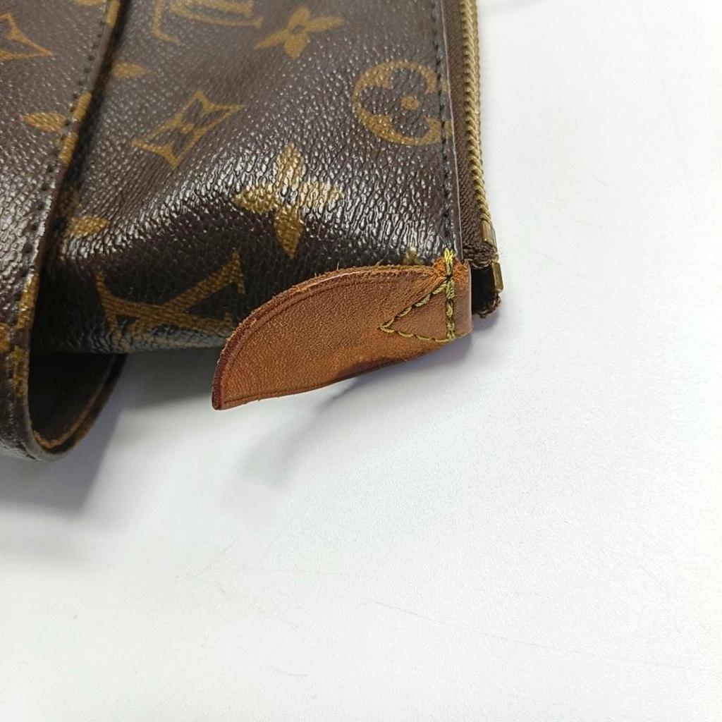 [Pre-Owned] Classic Monogram Canvas And Leather Trimmed Detail Tote Shoulder Bag - Fair #CGLY4B