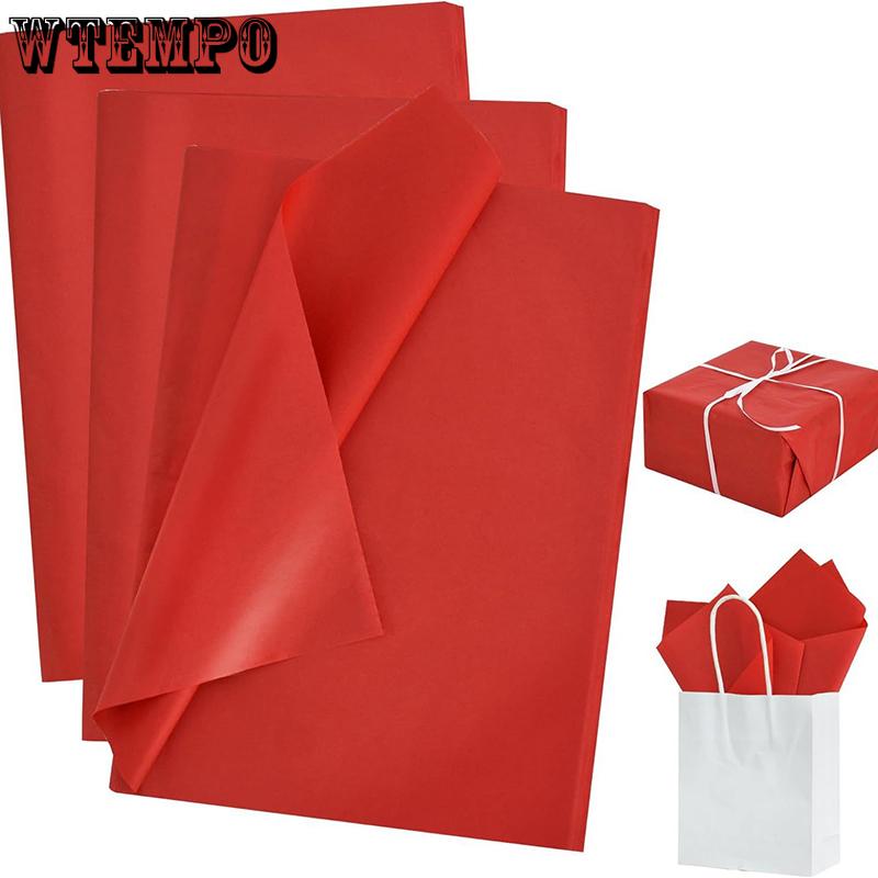 WTEMPO Lunar New Year Valentine's Day Wedding Red Gift Wrapping Paper DIY Bouquet/Red Wine Bottle Wrapping Paper Paper-cutting Origami Paper Supplies