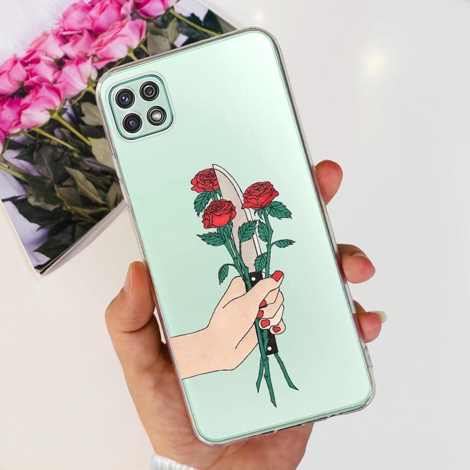 Stylish Phone Case For Samsung Galaxy A22 5G A22S A22 4G Transparent TPU Soft Silicone Back Cover For Samsung A22 A225F A226B