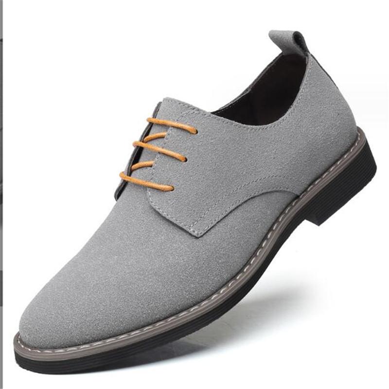 Fashion High Quality Brand Suede Leather Men Shoes Fashion Men Oxford Shoes Comfortable Formal Shoes For Men Sneakers Male Flat Footwear