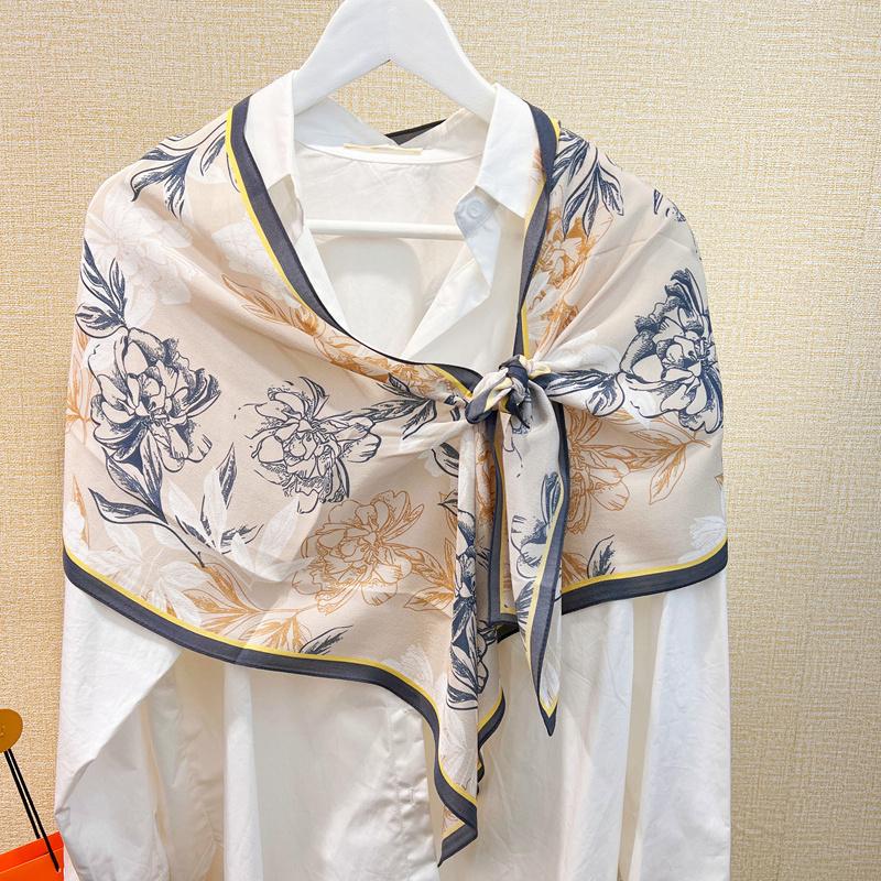 140*35cm Women Spring Summer Autumn Mulberry Silk Scarf Ribbons Shawl Long Scarf Neckerchief