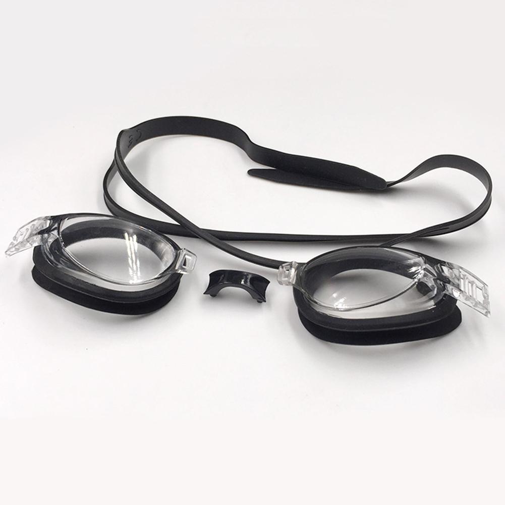 Anti-Fog Swimming Glasses Adjustable Buckle Unisex Swim Goggles Removable Nose Frame Snap Type Safe Soft for Professional Sports
