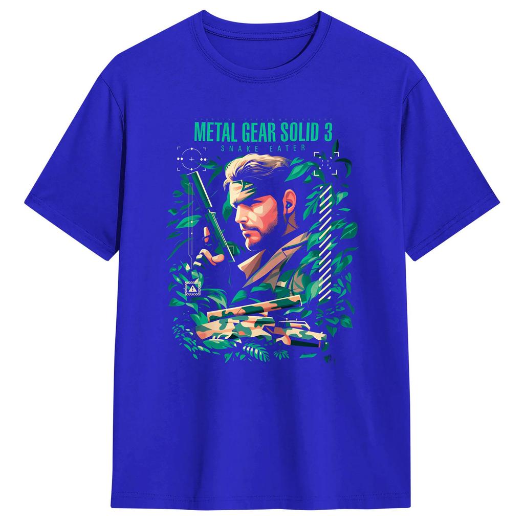 Men TShirt Metal Gear Solid 3 Amazing Pure Cotton Tee Shirt Short Sleeve T Shirts Round Neck Clothes Graphic Printed