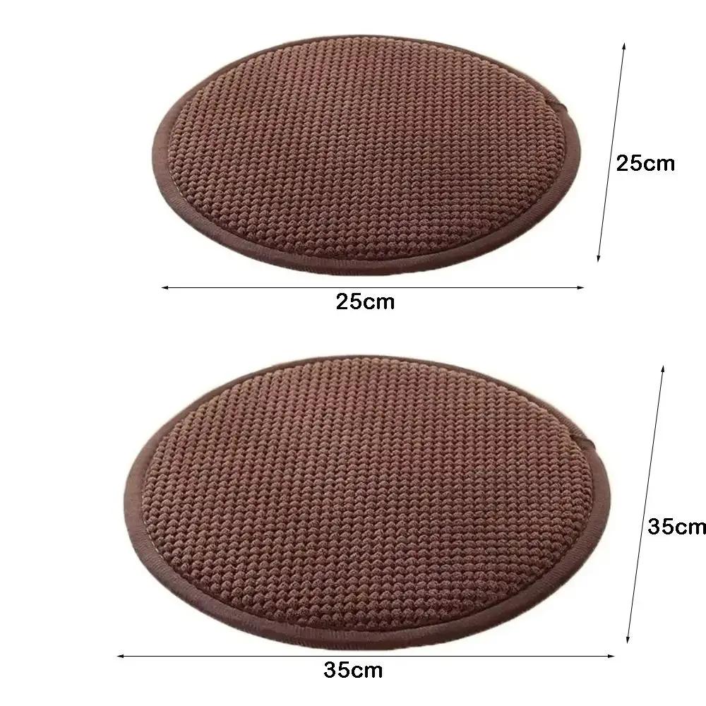 Cozy 25/35cm Seat Pad Non-slip Soft Chair Cushion Thick Warm Round Cushion Winter Season