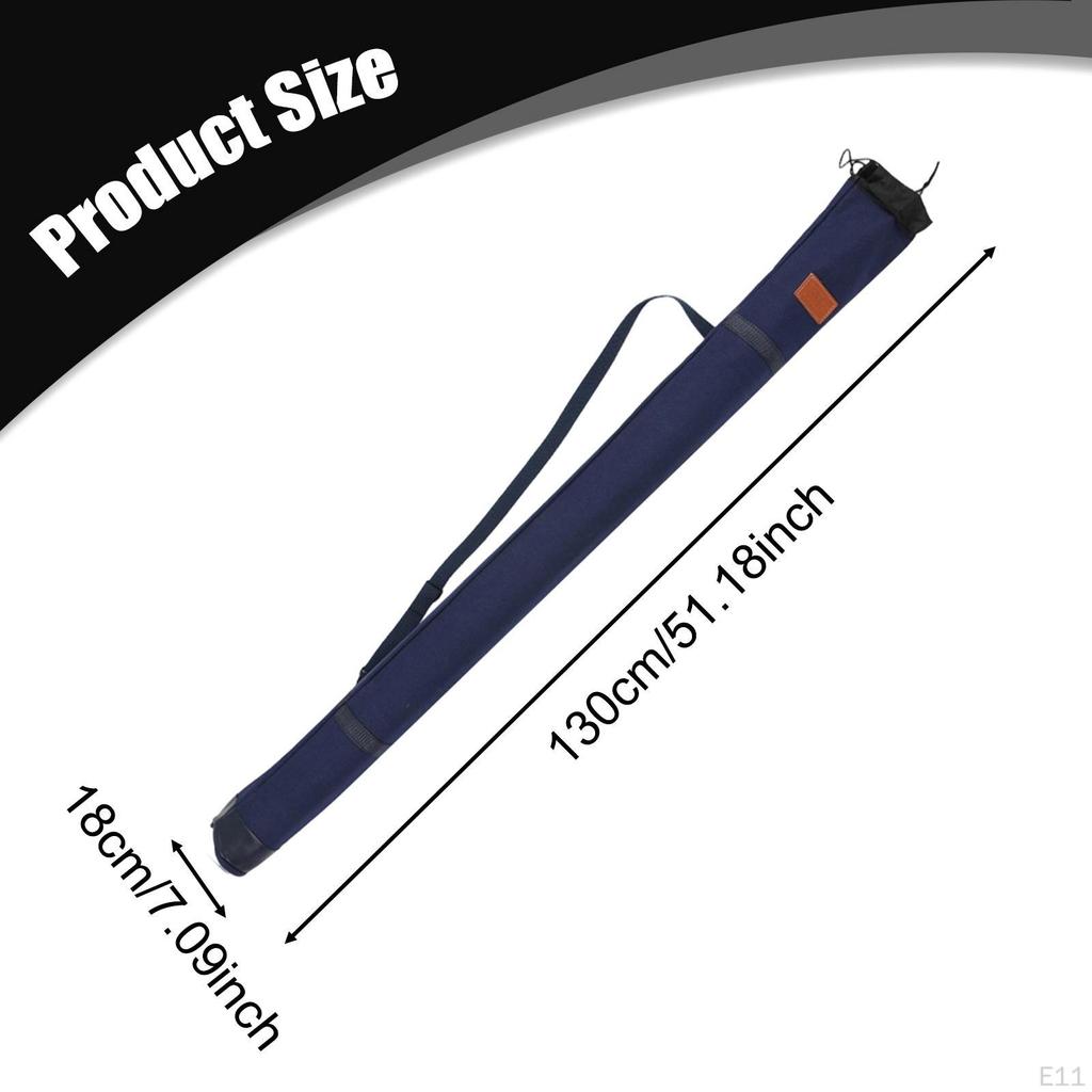 Fishing Pole Storage Bag Pocket with Drawstring Shoulder Strap Gear Organizer Travel