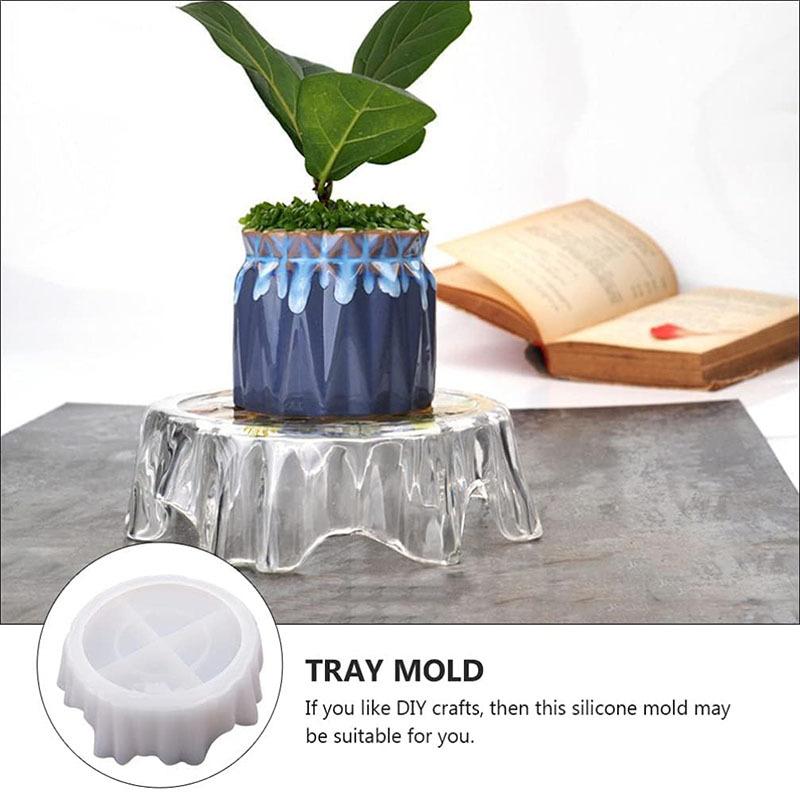 Lace Round Fruit Plate Silicone Mold DIY Epoxy Resin Large Storage Bowl Tray Container Creative Ornament Tray Mould