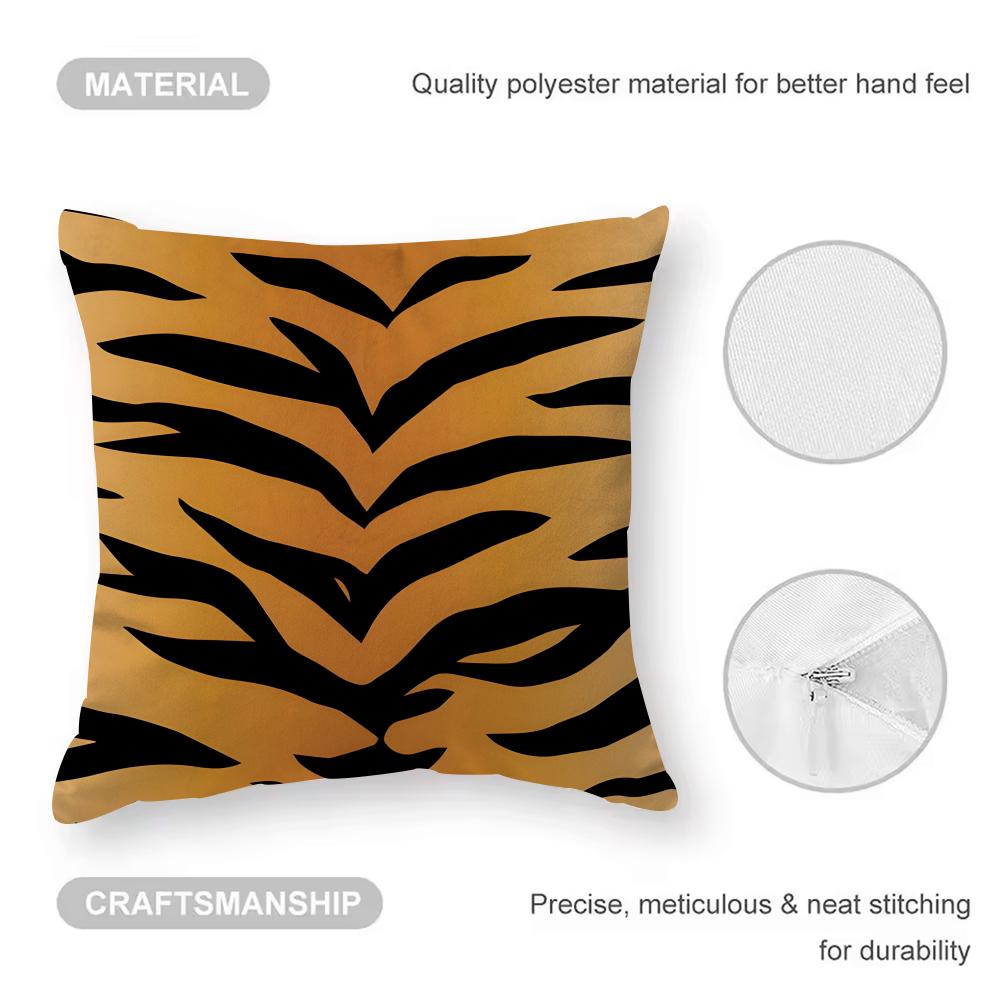 Leopard Print Cushion Cover Comfortable Reversible Pillow Cover Ideal For Car Sofa Bedroom & Beyond