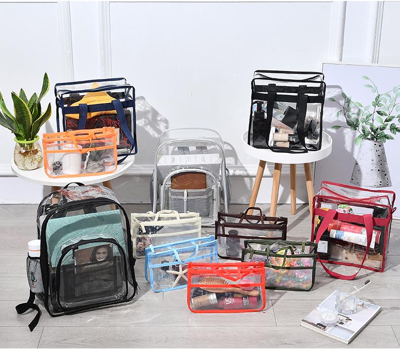 Eco-friendly PVC Transparent Ita Backpack - Unisex Waterproof School & Outdoor Bag