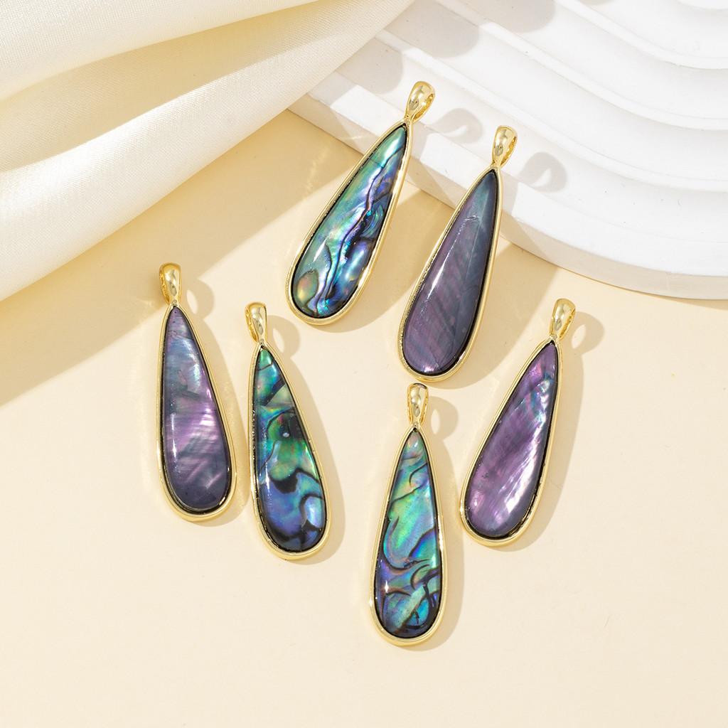 Shell Bead Necklace With Water Drop Pendants For Jewelry Making Projects