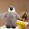23cm Cute Furry Simulation Gray Penguin Plush Toy Doll