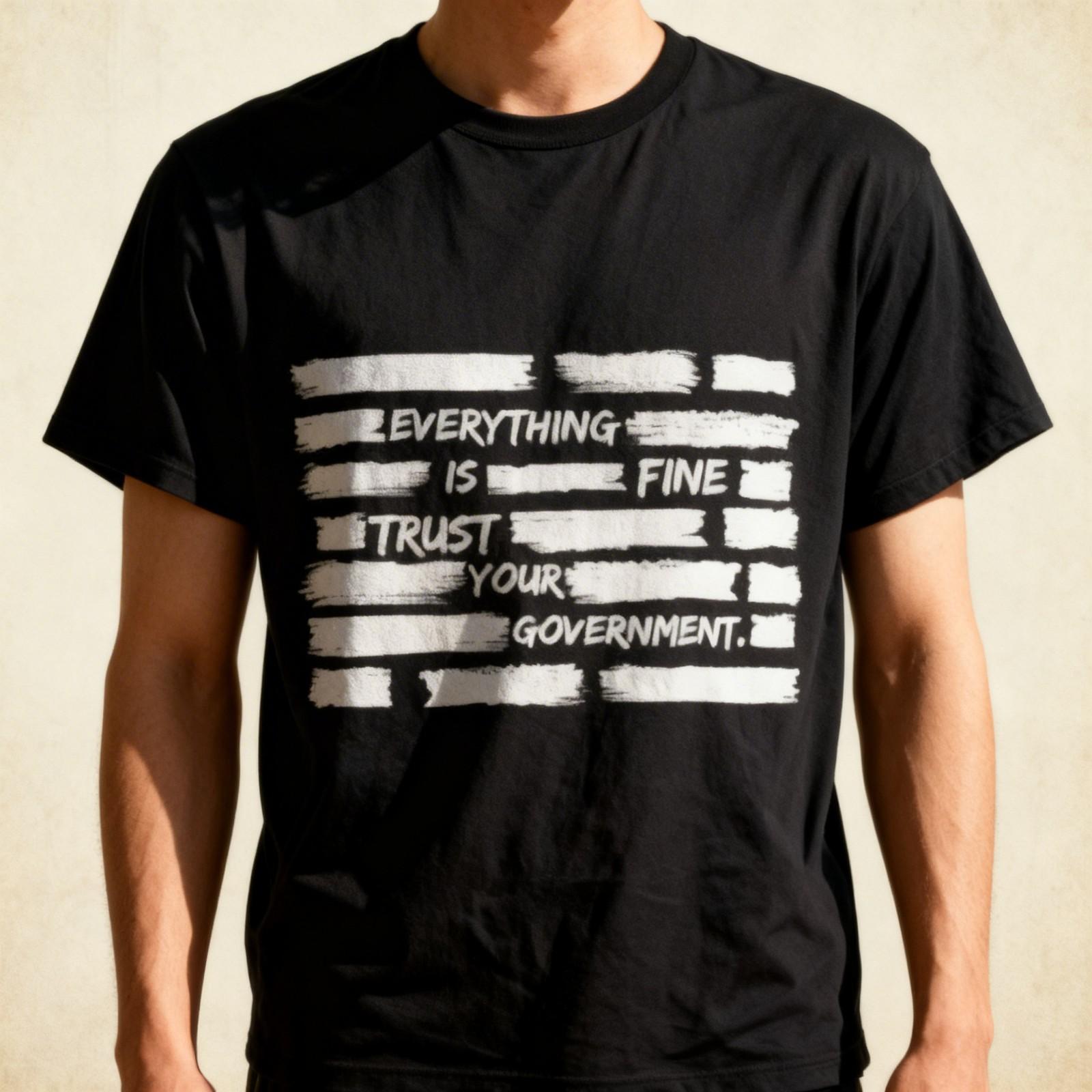 Everything is Fine Trust Your Government Unisex T-Shirt M