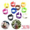 1Pack/100Pcs Digital Plastic Birds Clip Foot Rings Inner Diameter 10mm Parrot Pigeon Identification Leg Rings No.1~100 10 Colors