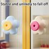 Flower Shape Suction Cup Hook, No-Drill Plastic Cabinet Handles, Rotatable Knob Adjustable Buckle for Kitchen Bathroom