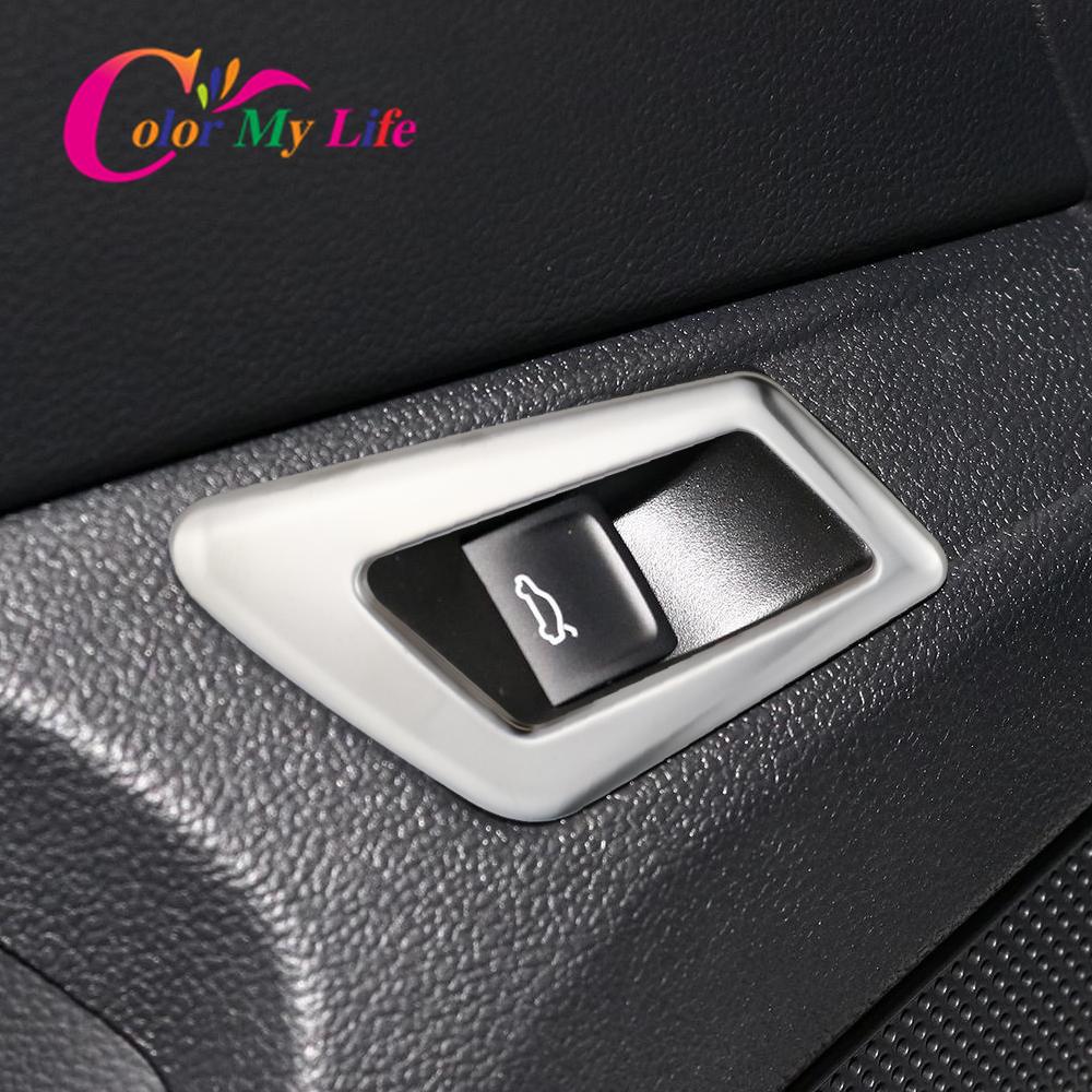 LHD Auto Fahrerseite Kofferraum Schalter Knopf Panel Abdeckung Aufkleber für Volkswagen VW T-Roc Troc 2018 - 2023