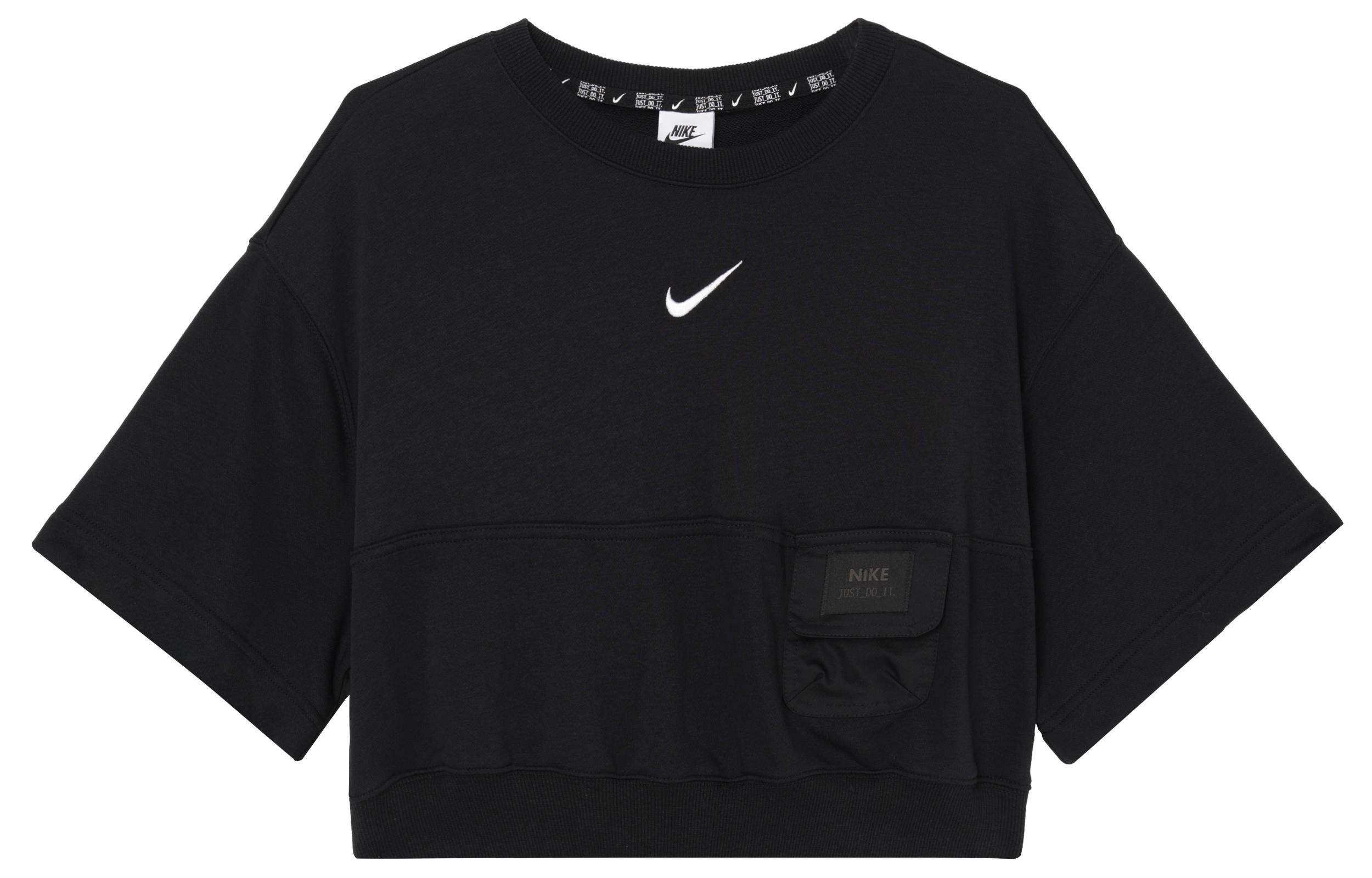 

Nike Crop Tops Women s Black Crew Neck Moderate DV8039-010 XXL