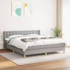 Exclusive House - Bed Slat Base with Mattress Light Grey 180x200cm Fabric
