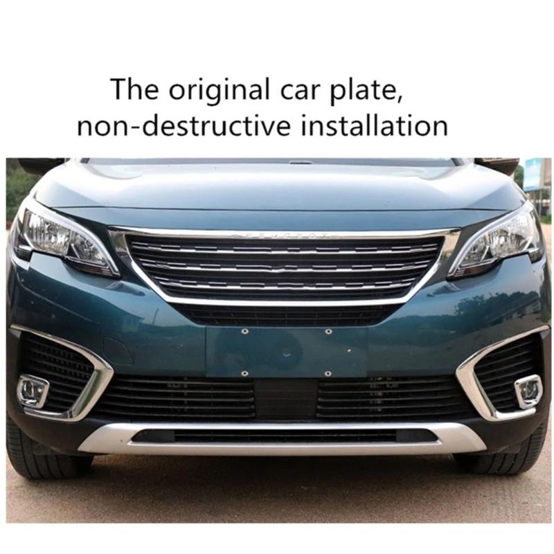 Car Front Bumper Fog Light Cover Trim Hood Lid Bezel Accessories ABS Durable Compatible for 5008 16119191980 16119192080