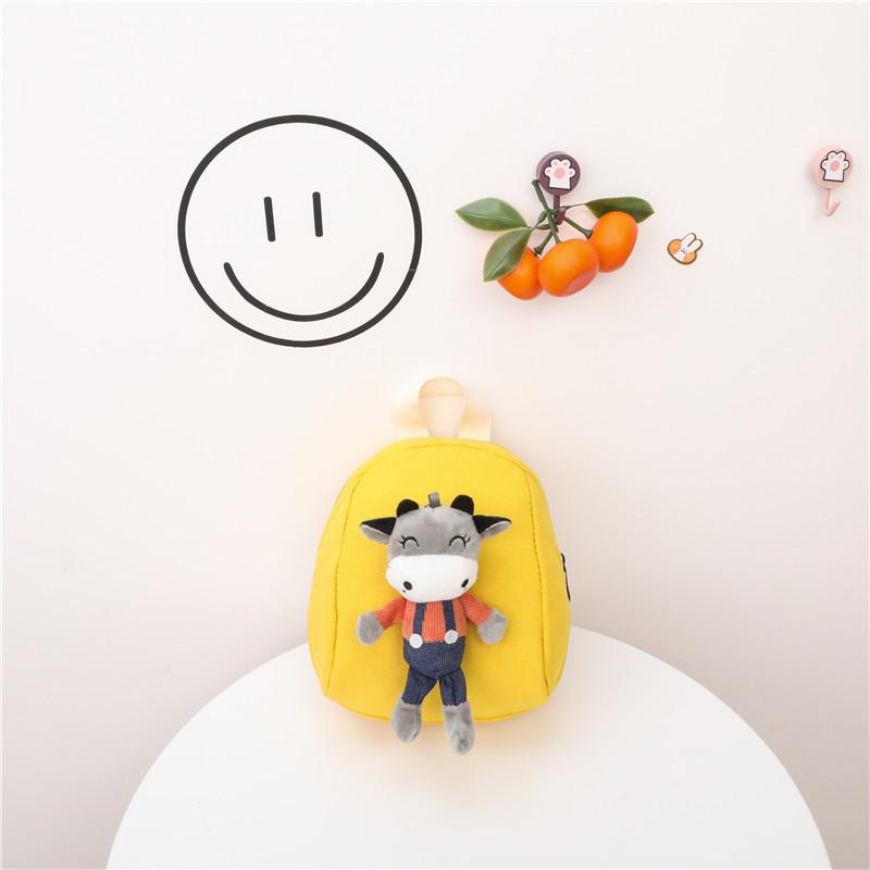Cute White Belt Pants Cow Rabbit Cat Plush Toy Decoration Children Backpack