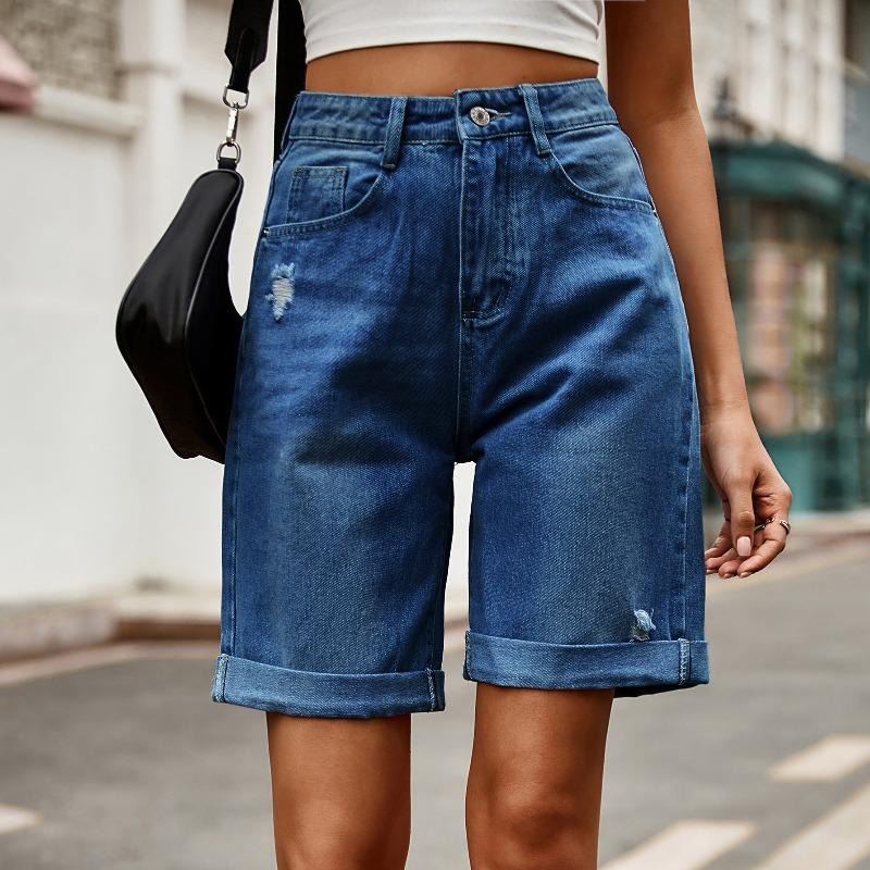 Women's Fashion Ripped Denim Casual Shorts