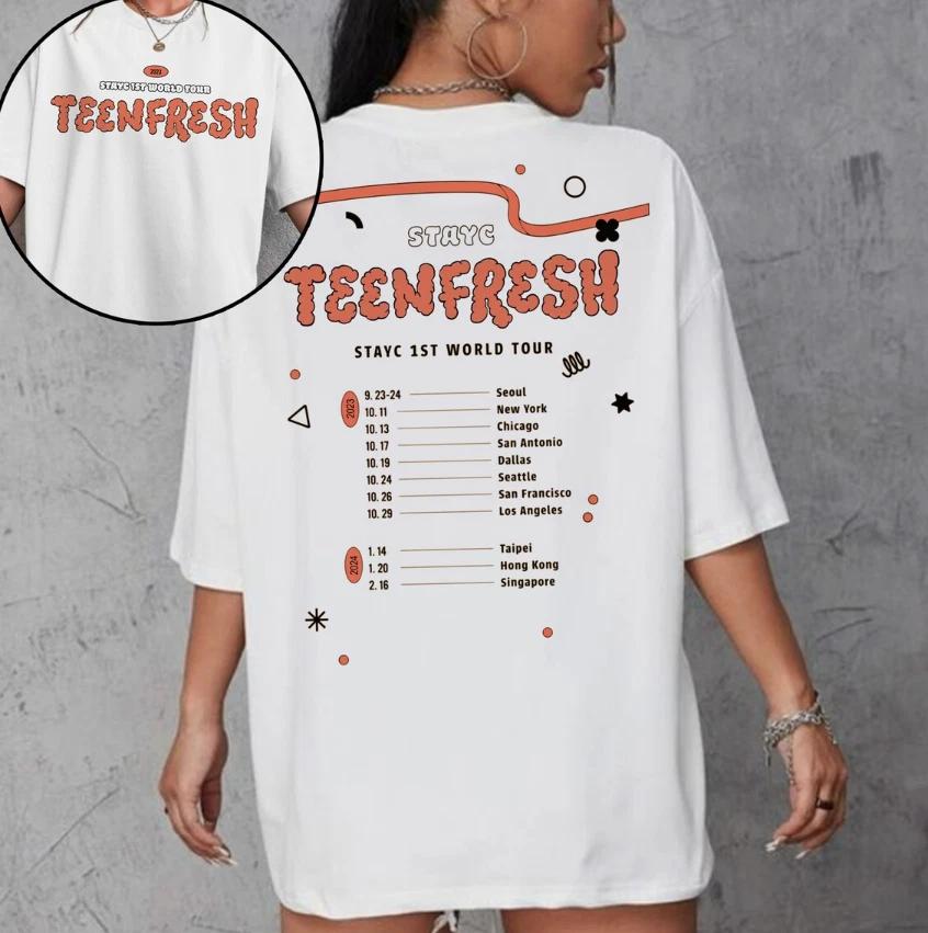 StayC Teenfresh World Tour T-shirt, StayC Teenfresh Shirt, StayC Kpop Shirt S