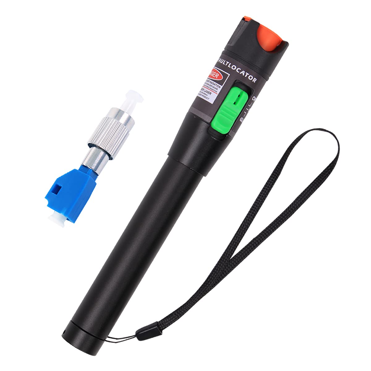 

Visual Fault Locator 30mW, VFL Tester Kit with 30KM Range - Includes Single Mode 9/125um FC Male to LC Female Adapter and Red Light Pen for Fiber Opti