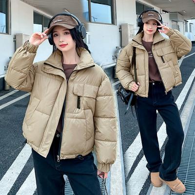 Neue Baumwoll-Wattierte Kleidung Damen Winter Kurz Locker Dick Verdickt Kleiner Stehkragen Jacke Trendige Mode Baumwoll-Wattierte Jacke