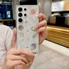 Planet Pattern Bling Glitter Clear Case For Samsung S24 S24FE S23 Ultra Plus FE A35 A55 A25 A15 A05 A05S A23 A14 A54 A34 A04S