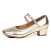 Fashion Elegant Best - Selling Gold Shiny Mary Jane Dance Shoes, Buckle Strap & Mid Heel, Ideal for Ballroom Dance