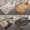 Modern Light Luxury Flowers Printing Large Carpet Anti-slip Wear-resistant Soft Mat for Living Room and Bedroom Rug Fashionable