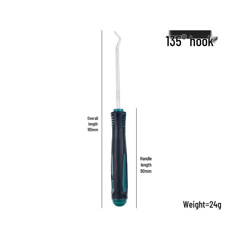 4-Piece Oil Seal Hook Set for Auto Repair - O-Ring Puller & Remover Tools