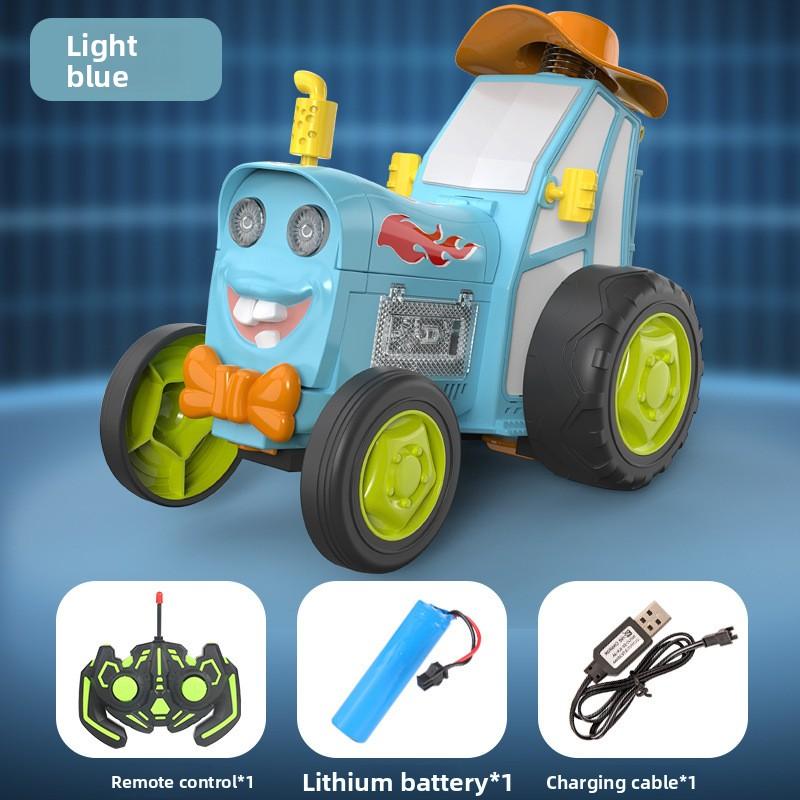 New and Unique Dancing Wireless Remote Control Jumping Stunt Car with Lights, Music, Swaying and Rolling, Electric Toy Car for Children.