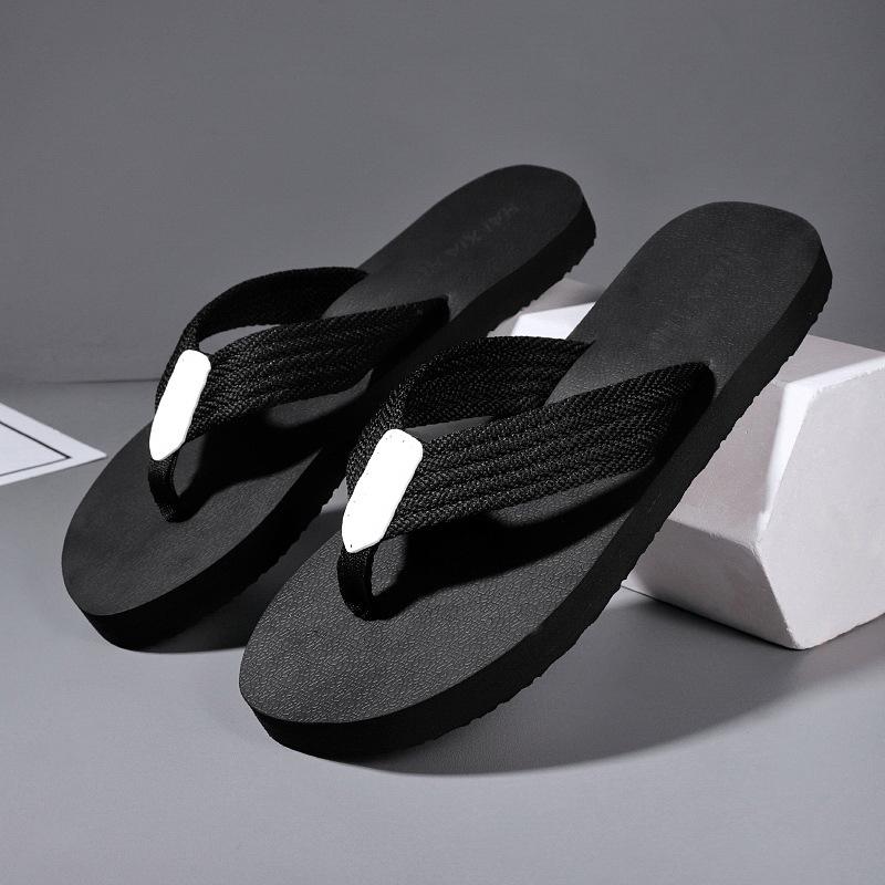 

Мужские тапочки лето 2025 новые льняные шлепанцы повседневные дышащие мягкая подошва трендовые сандалии сандалии пляжная обувь 45 чёрный